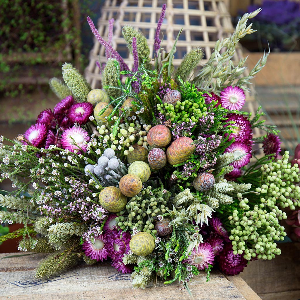 Fleurs séchées et stabilisées