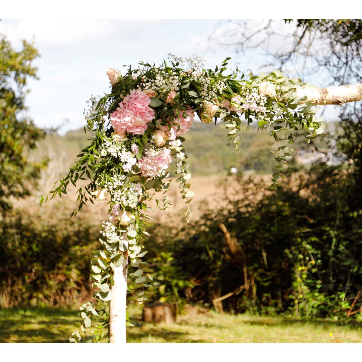 Kit Arche Florale - fleurs roses